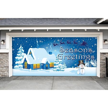 MY DOOR DECOR My Door Decor 285905XMAS-013 7 x16 ft. Winter Wonderland Outdoor Christmas Holiday Door Banner Decor; Multi Color 285905XMAS-013
